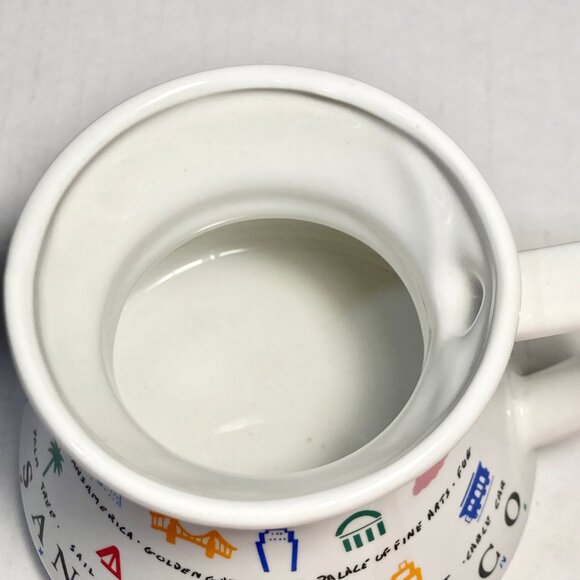 Vintage Spillproof Ceramic Coffee Mug Cup San Francisco Souvenir Luke A Tuke '87 - Picture 7 of 12